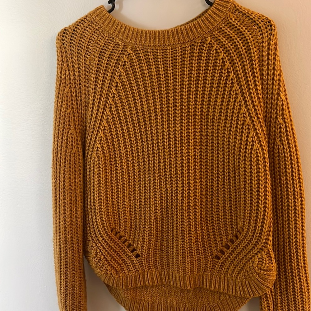 Womens yellow knit sweater size - small